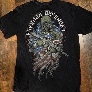 Affliction Black Tactical Graphic Tee size M